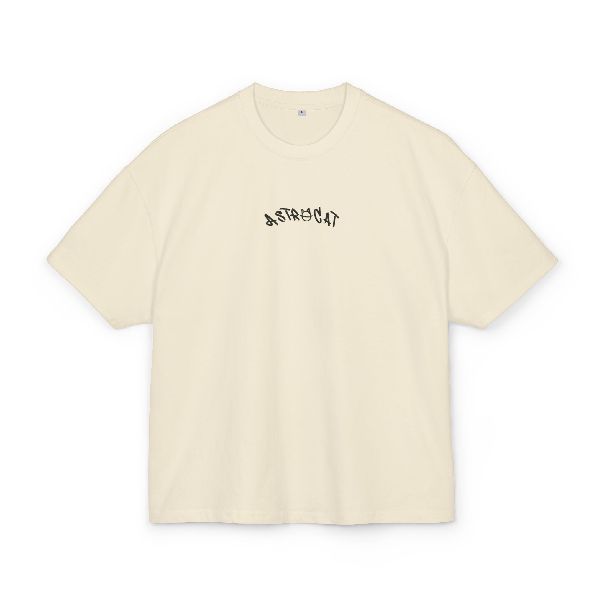 AstroCat Tech Logo Tee – Vintage Black / Stone White